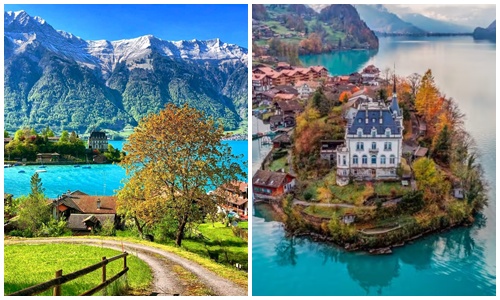 Hồ Brienz - Nơi sắc xanh của nước hòa quyện cùng núi non Thụy Sĩ
