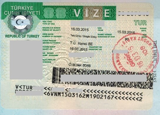 Visa Thổ Nhĩ Kỳ 1